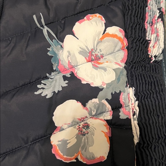 EUC, JOULES CLOTHING FLORAL QUILTED PUFFER VEST, NAVY HIGH GROVE PRINT SIZE US 6 - Picture 10 of 11